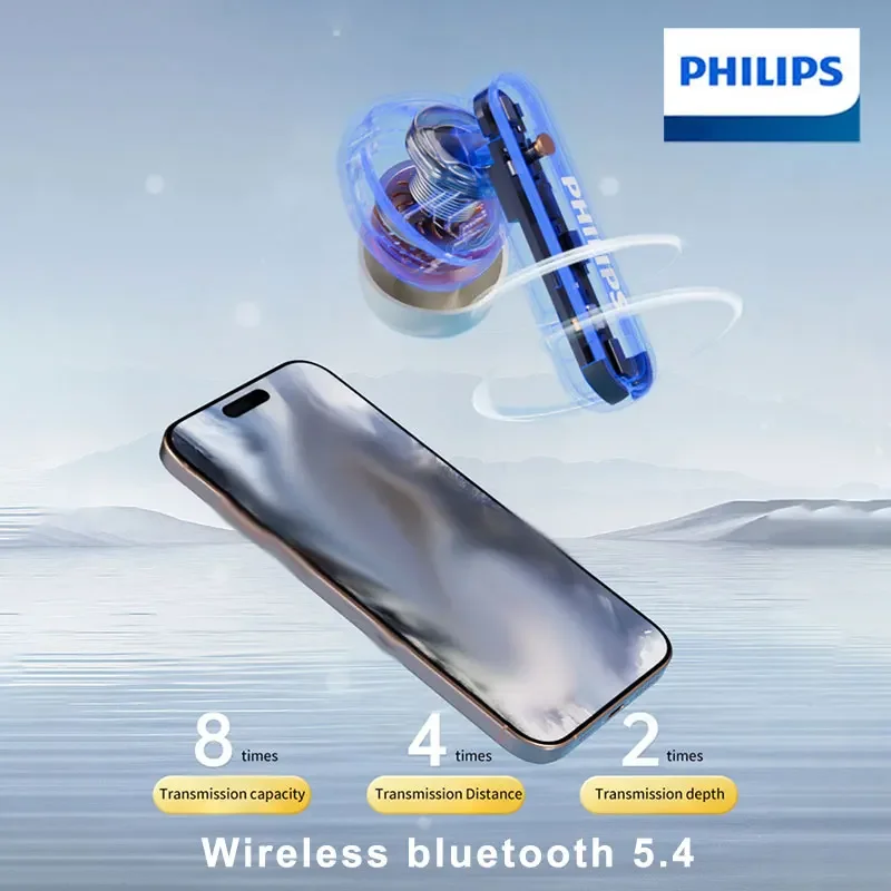 فيليبس TAT4159 TWS سماعات لاسلكية ANC شاشة تعمل باللمس إلغاء الضوضاء سماعة IPX4 مقاوم للماء سماعات رأس رياضية ميكروفون مدمج