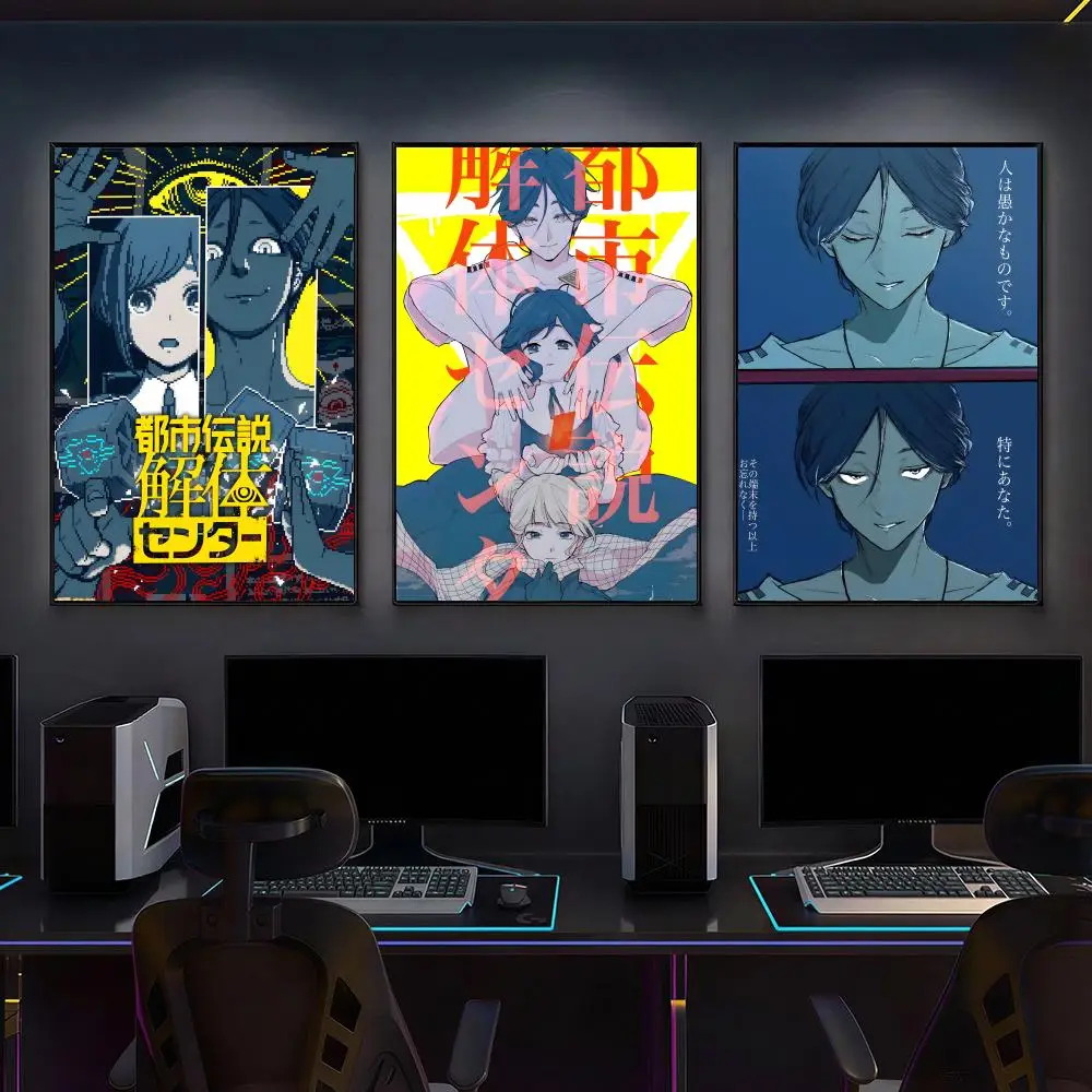 Anime Urban Myth Dissolution Center Poster Versatile HD Waterproof Wall Art Self-Adhesive Decor For Any Space Ideal Gift