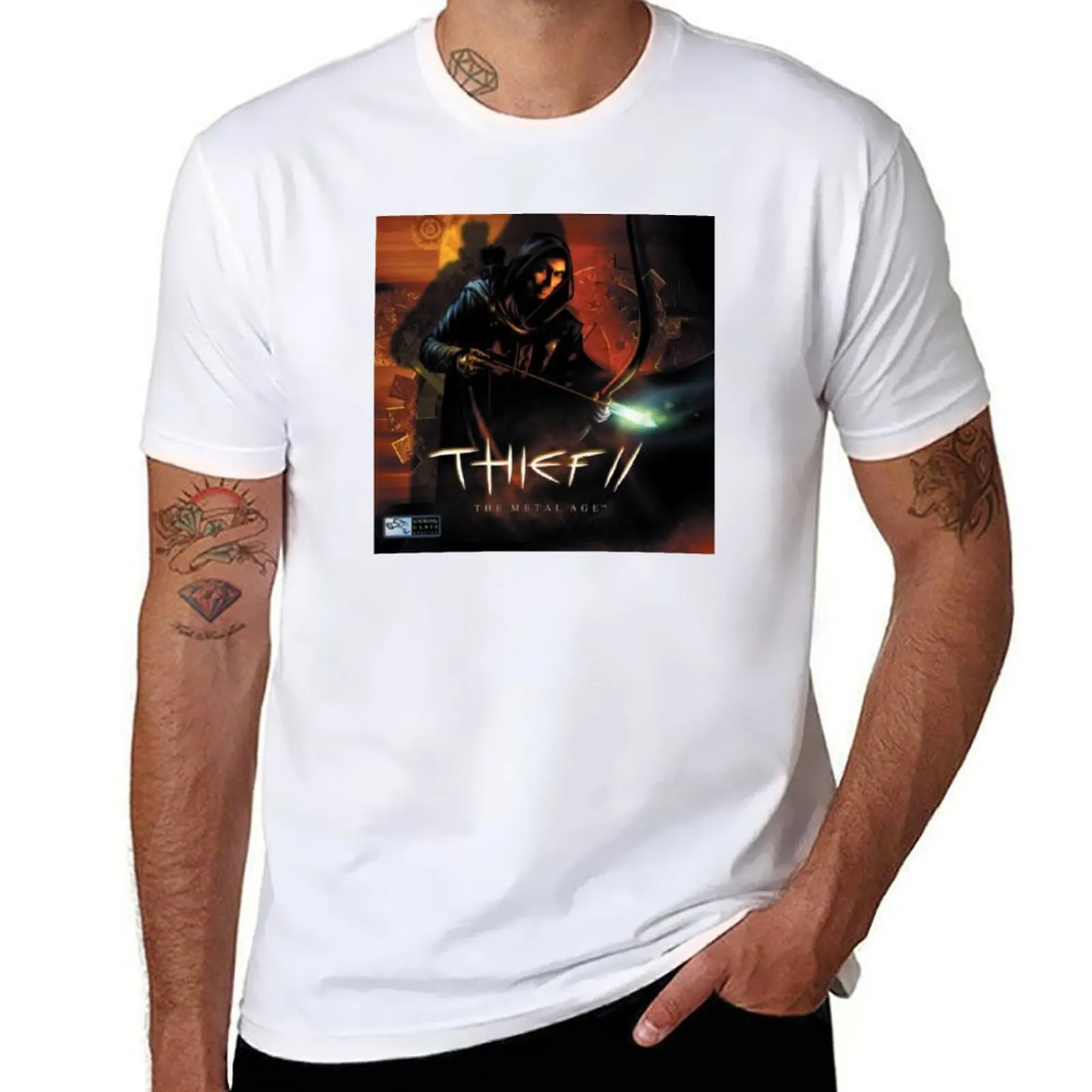 

Thief II The Metal Age Box Art (EU Retail) 2000 T-Shirt cotton t shirts high quality t shirts for man cotton T-Shirt