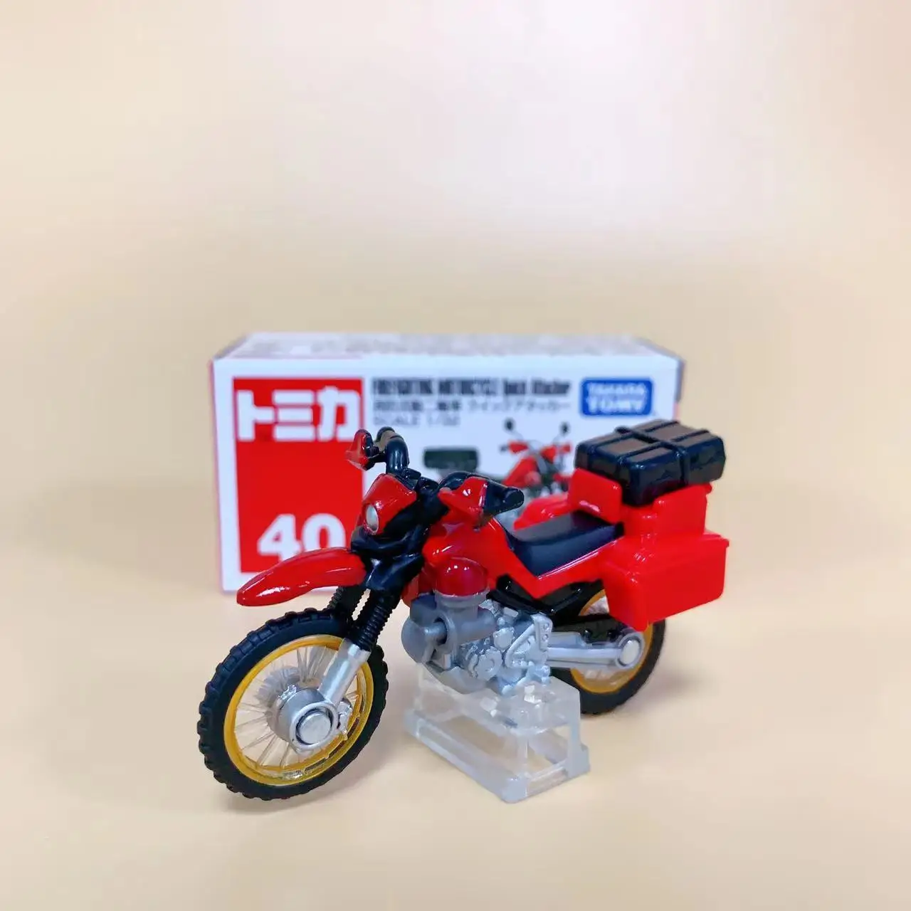 TOMY Tomica Alloy car model classic Honda fire motorcycle No. 40 children's toy simulation car collection