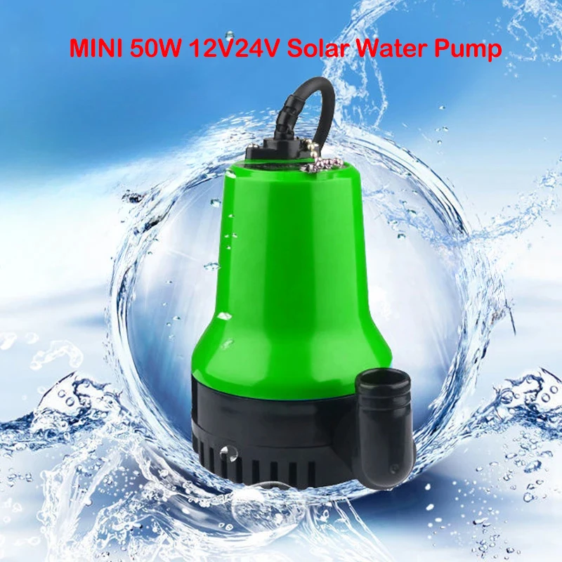 

12V 24V Solar Submersible Water Pump 50W Bilge Pump Mini Cabin Drainage Pump Household Pumping circulation Electric Pump