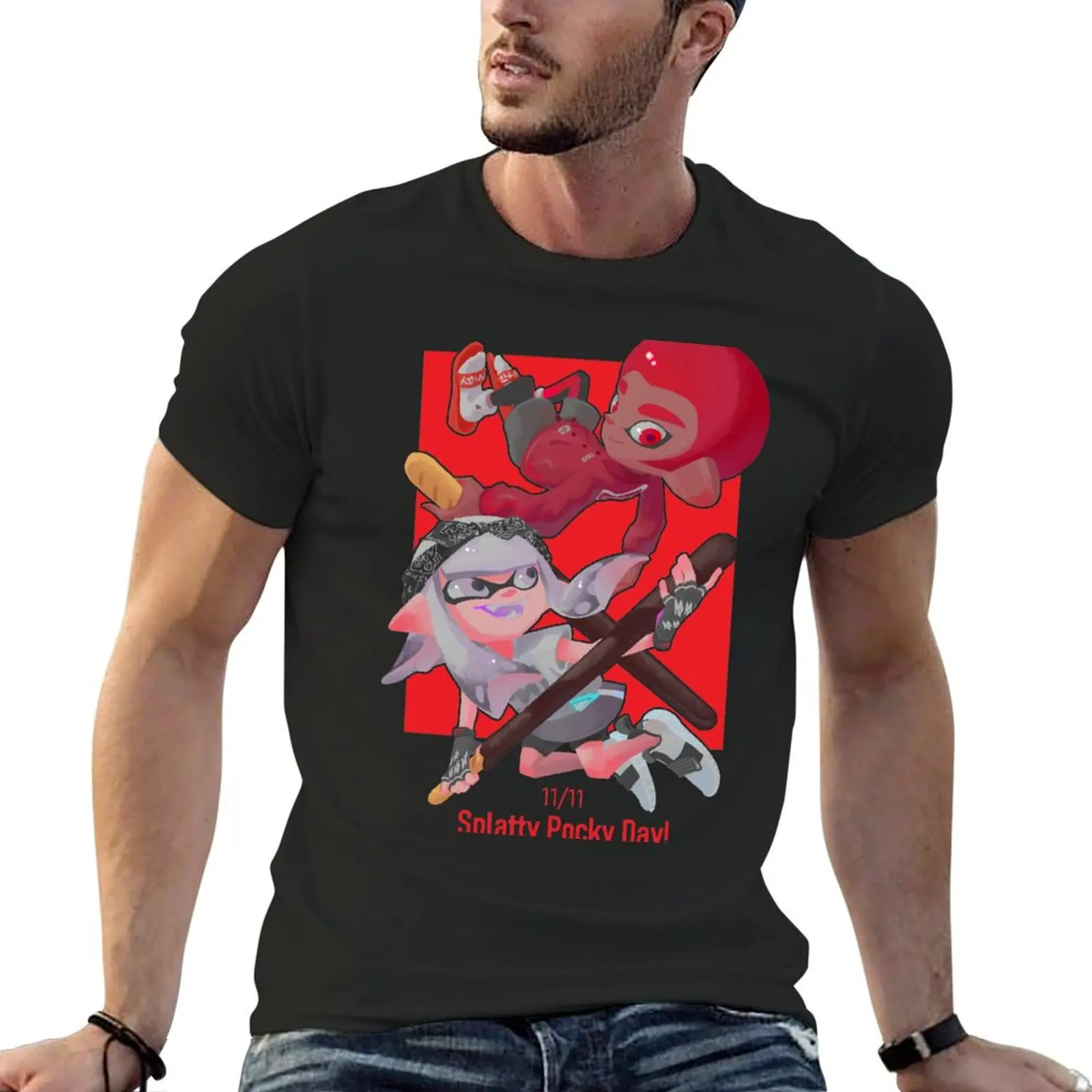 Splatty Pocky Day! T-Shirt sublime funnys graphic tees for men