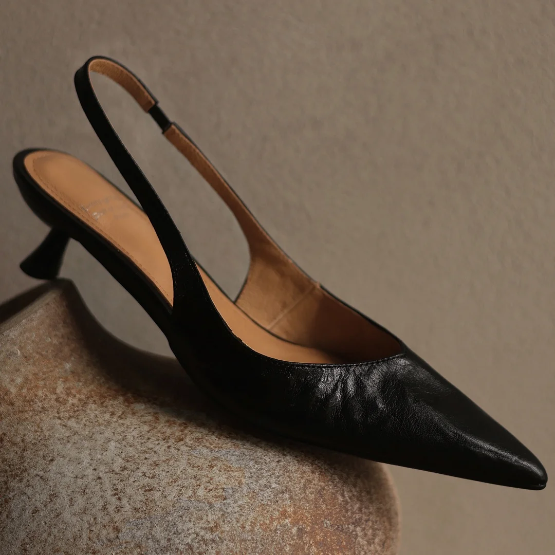 

Женские летние сандалии danxuefei больших размеров (34-42) из овчины с острым носком, на тонком каблуке 4 см, элегантные, без застежек, новинка