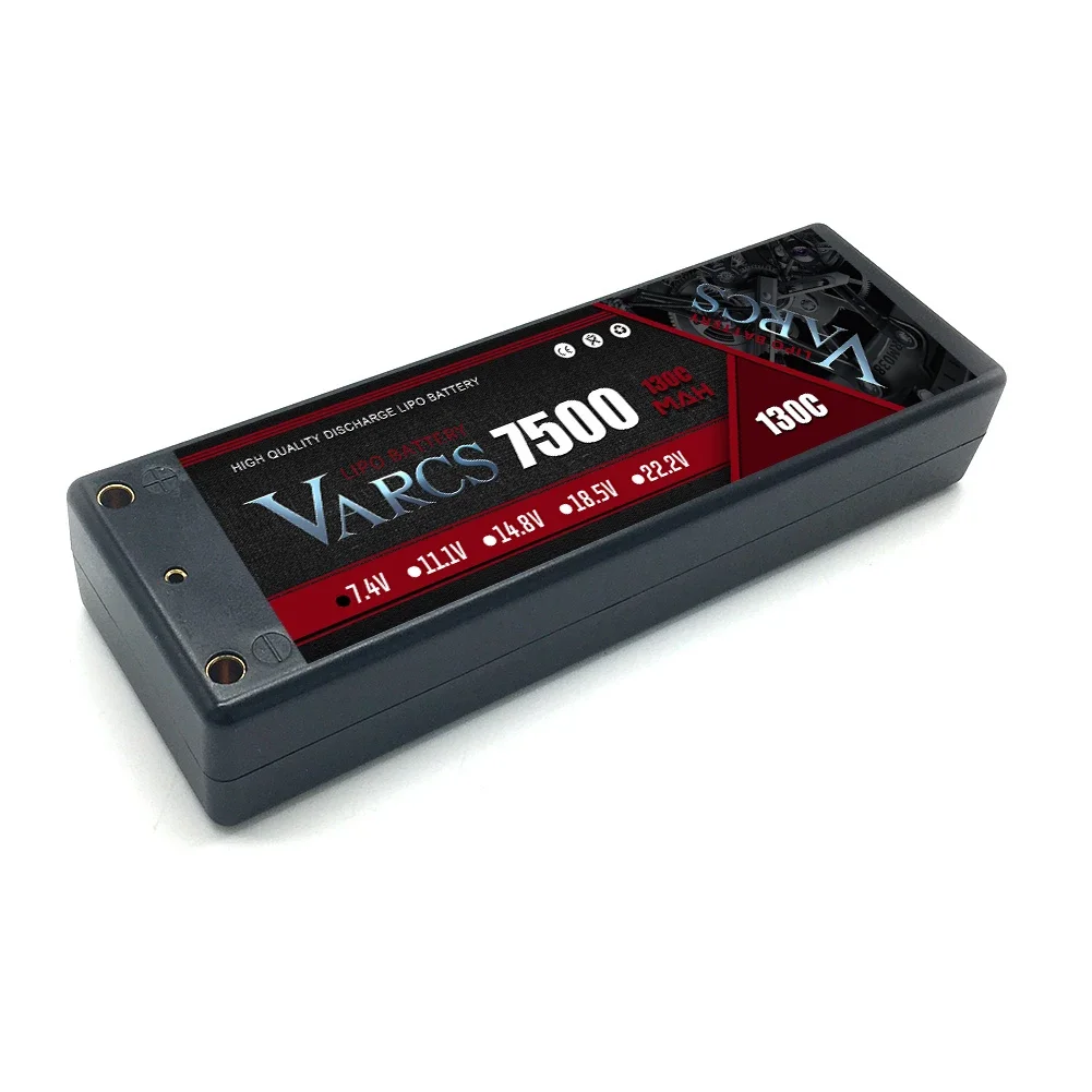 VARCS-Batterie Lipo 2S 3S 4S, 7500mAh 130C, avec compte 60 EC5 TRX T/DEANS, compte 90, compte 150, étui rigide pour Bumosquito RC, voiture, bateau, avion, 1/8