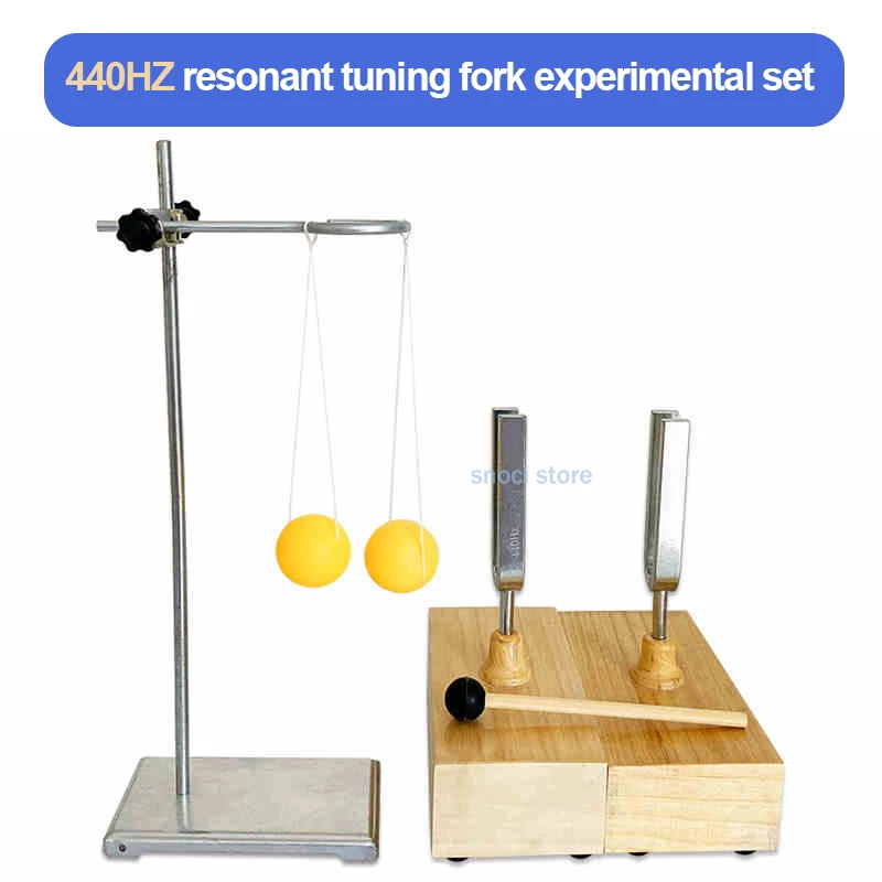 Physical acoustics experimental set 440hz 256hz 512hz resonant tuning fork music experimental equipment