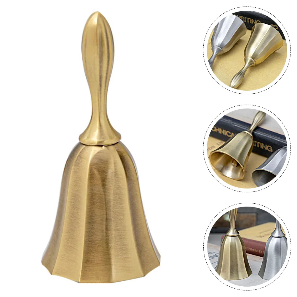 

Chuancai Bell Small Hand Held Handheld Desk Dinner Loud Call Golden for Service Restaurant