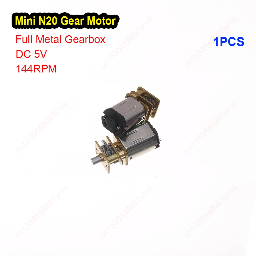 Precision N20 DC Reduction Motor DC 3.7V-7.4V 5V 144RPM High Torque D-shaft All Metal Gearbox Mute Gear Motor