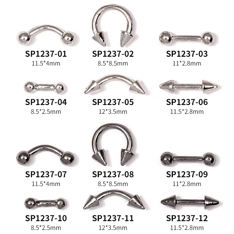 50PCS Punk Metall Arc Bar Kreis Niet Kaviar Pfeilspitze Schwarz Legierung Nail art Strass Dekorationen Maniküre Charms