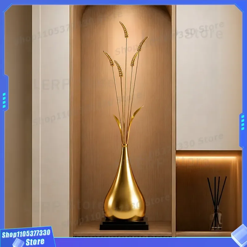 Luxury Wheat Ear Ornament for Living Room TV Cabinet Niche High End Home Decor Entryway Entrance Decoration New House Gift