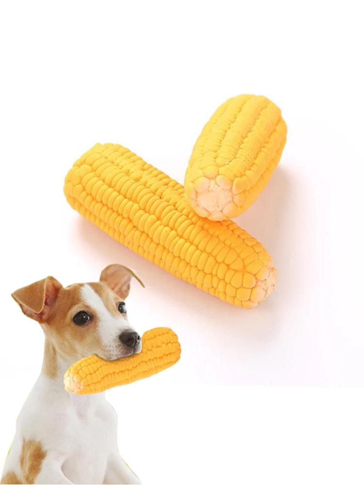 Objects vocal toys latex corn bite-resistant teething dog toys simulation corn