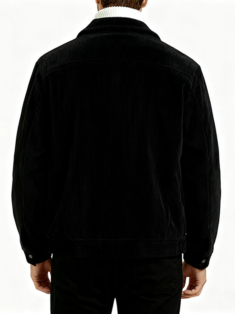 سترة سروال قصير للرجال معطف بني عتيق غير رسمي للخريف والشتاء ملابس خارجية سميكة دافئة ملابس خروج يومية على الطراز الكلاسيكي #5