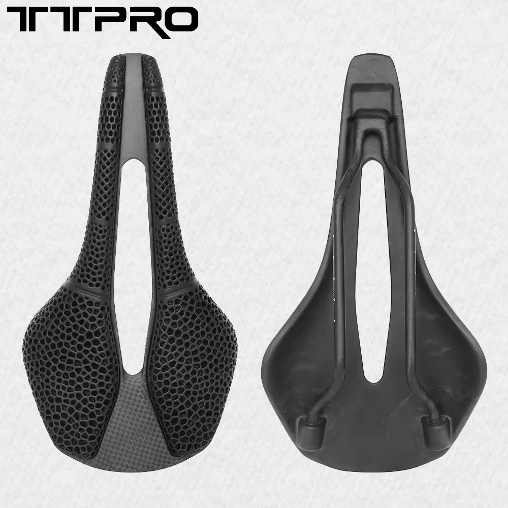 

TTPRO 3D печатная велосипедная подушка из углеродного волокна, полое седло для горного велосипеда 245 мм * 134 мм, дорожная горная гравийная велосипедная подушка