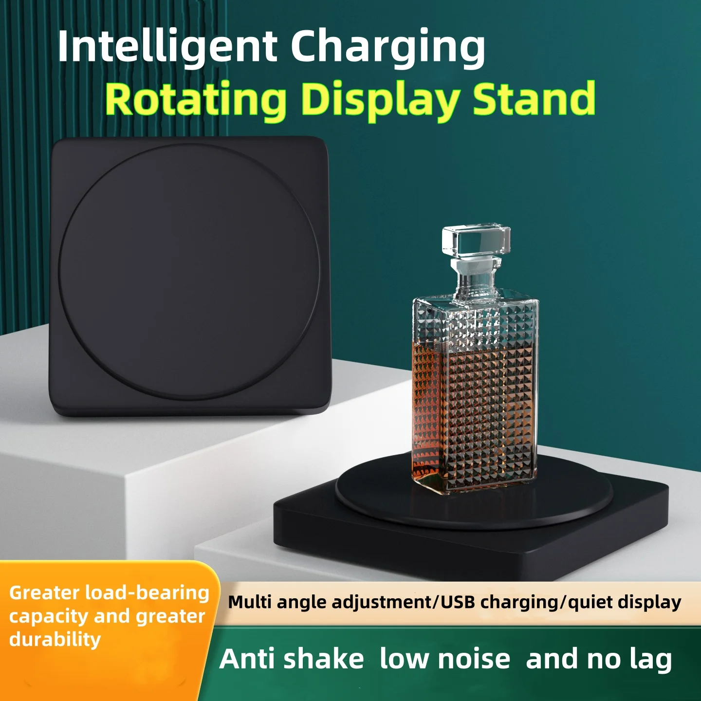 

Diameter 6.69inch Motorized Rotating Display Stand, 360 Degree Electronic Turntable Display Stand for Photography Product Shows