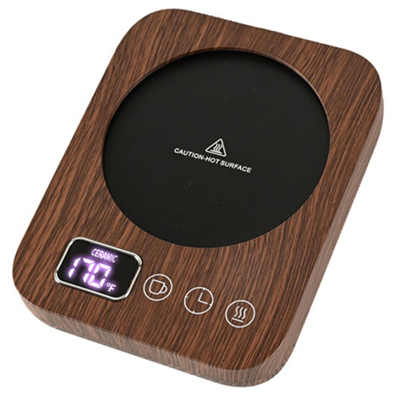 タイマー付きスマートコーヒーマグウォーマー、ワックスキャンドルプレート、電気、自動シャットオフ