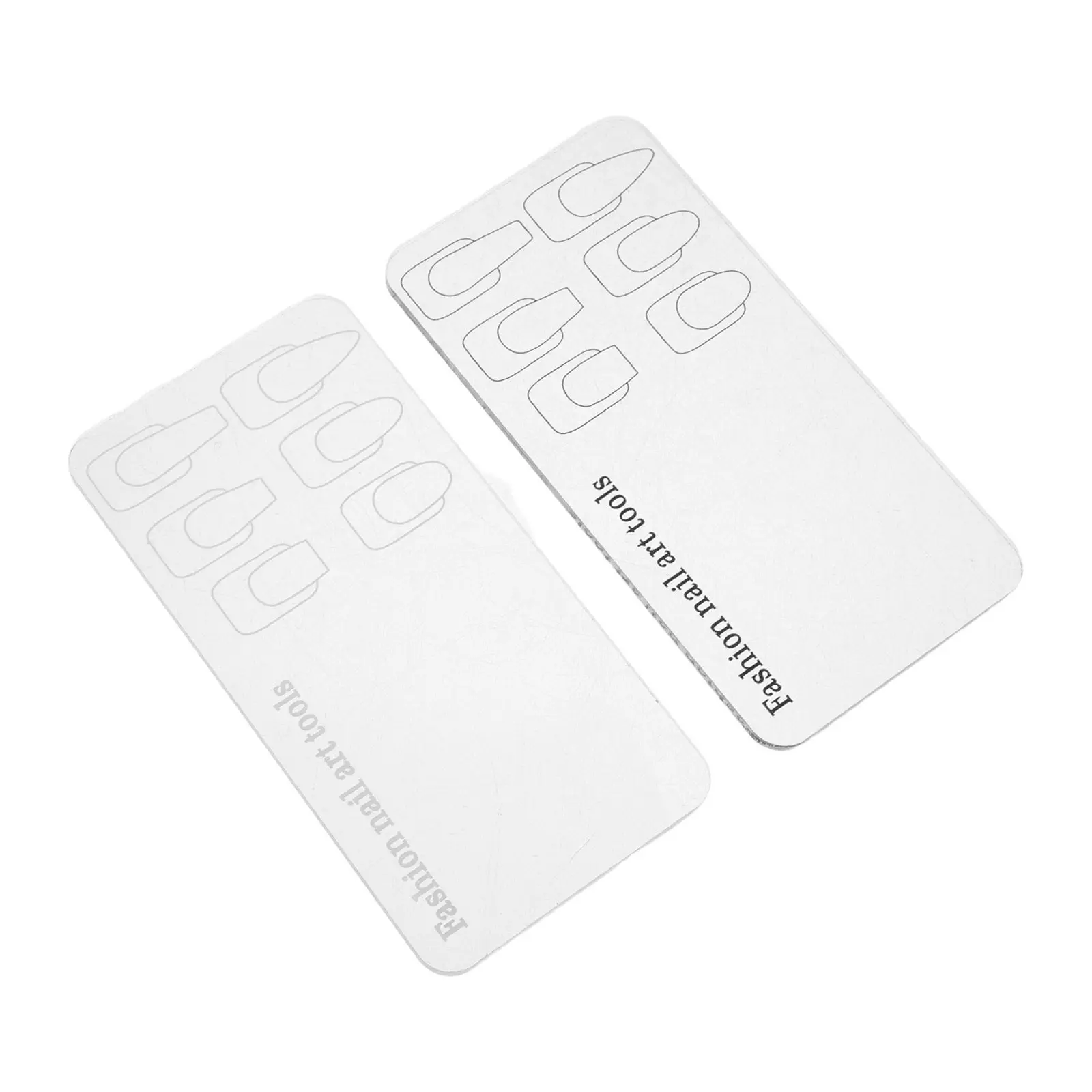 

2Pcs Nail Color Mixing Plate Transparent 4.33x2.17in Reusable Nail Art Display Board for Professional Gel Blending Practice