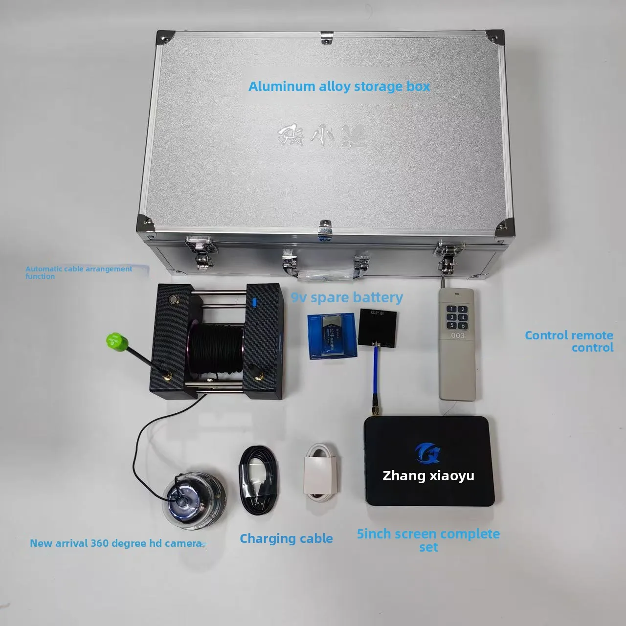 

360 Degree Panoramic Rotating Underwater Fish Finder HD LCD Display IP68 Waterproof Portable DC 10V-18V 6 Hours Battery Life