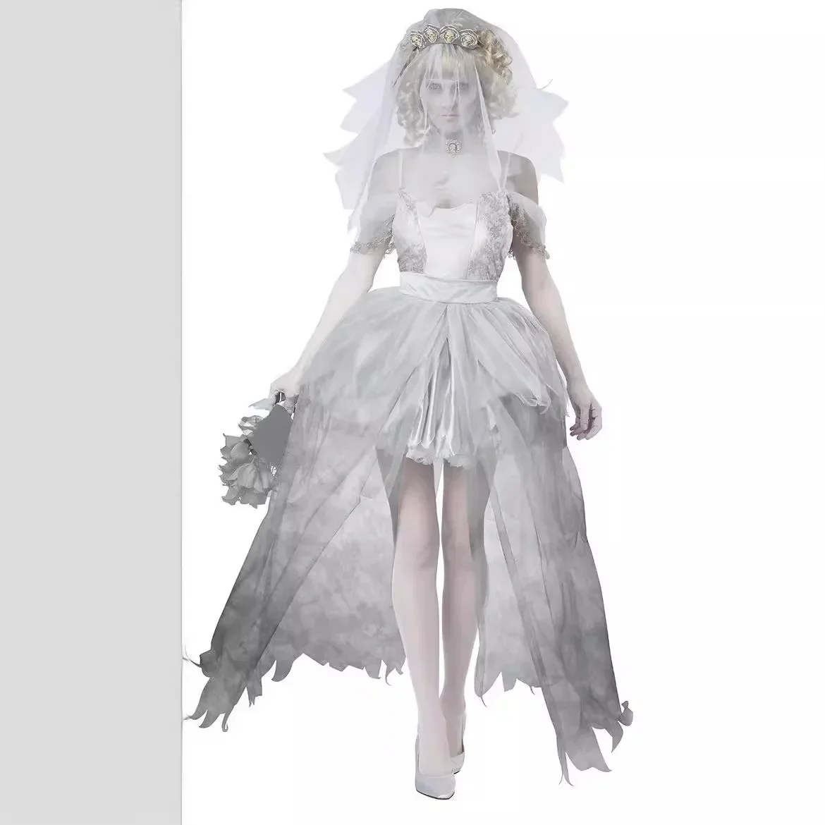 Nuovo costume di Halloween Matrimonio Fantasma Bambola Film Gioco di ruolo Uniforme Danza moderna Uso speciale Abbigliamento da donna