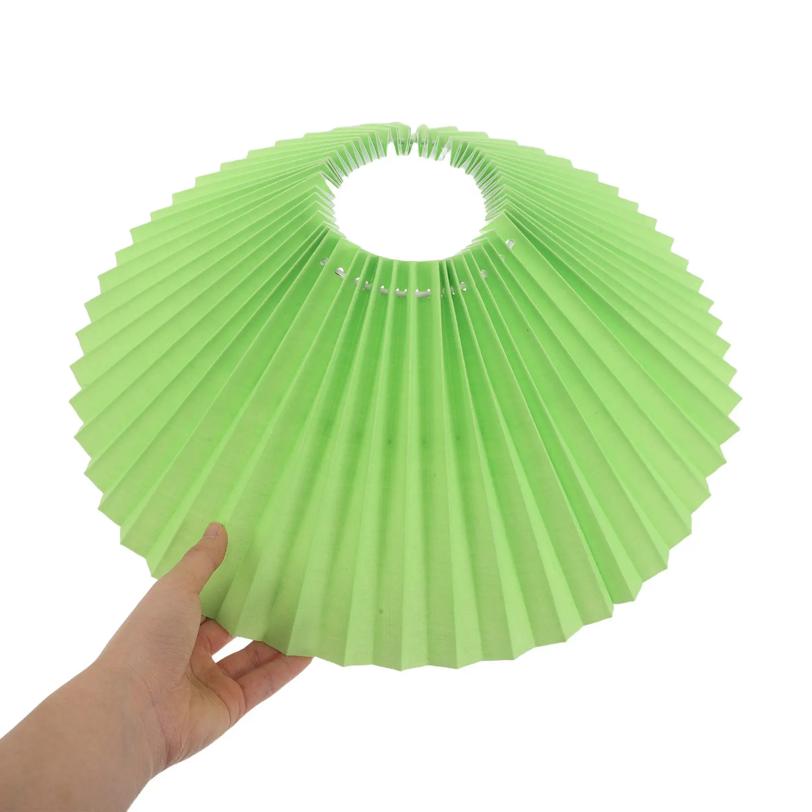 

Плиссированный тканевый абажур Bell, сменный, 4.7x12.6x8, шалфейно-зеленый, для современных настольных, напольных и настенных светильников