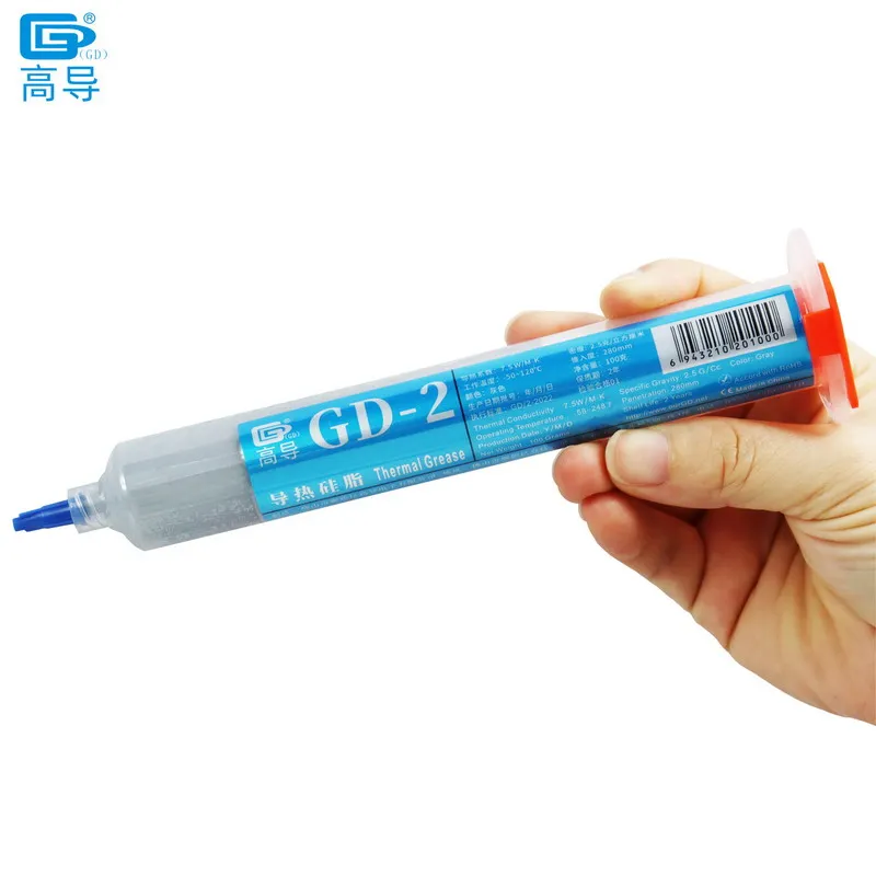 GD-2 high quality cpu thermal paste Thermal Grease Net Weight 30/100/150 Grams Gray Paste HeatSink Compound CB CN ST HT  7.5W/M-