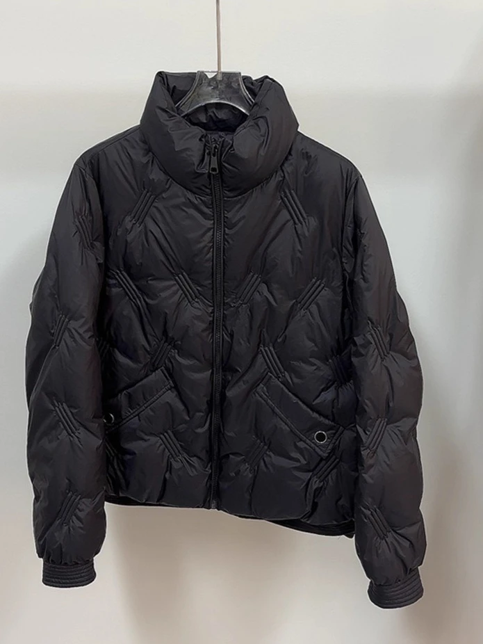 شتاء جديد المرأة أسفل سترة ركاب يندبروف الوقوف طوق قصير الأبيض بطة أسفل سترة