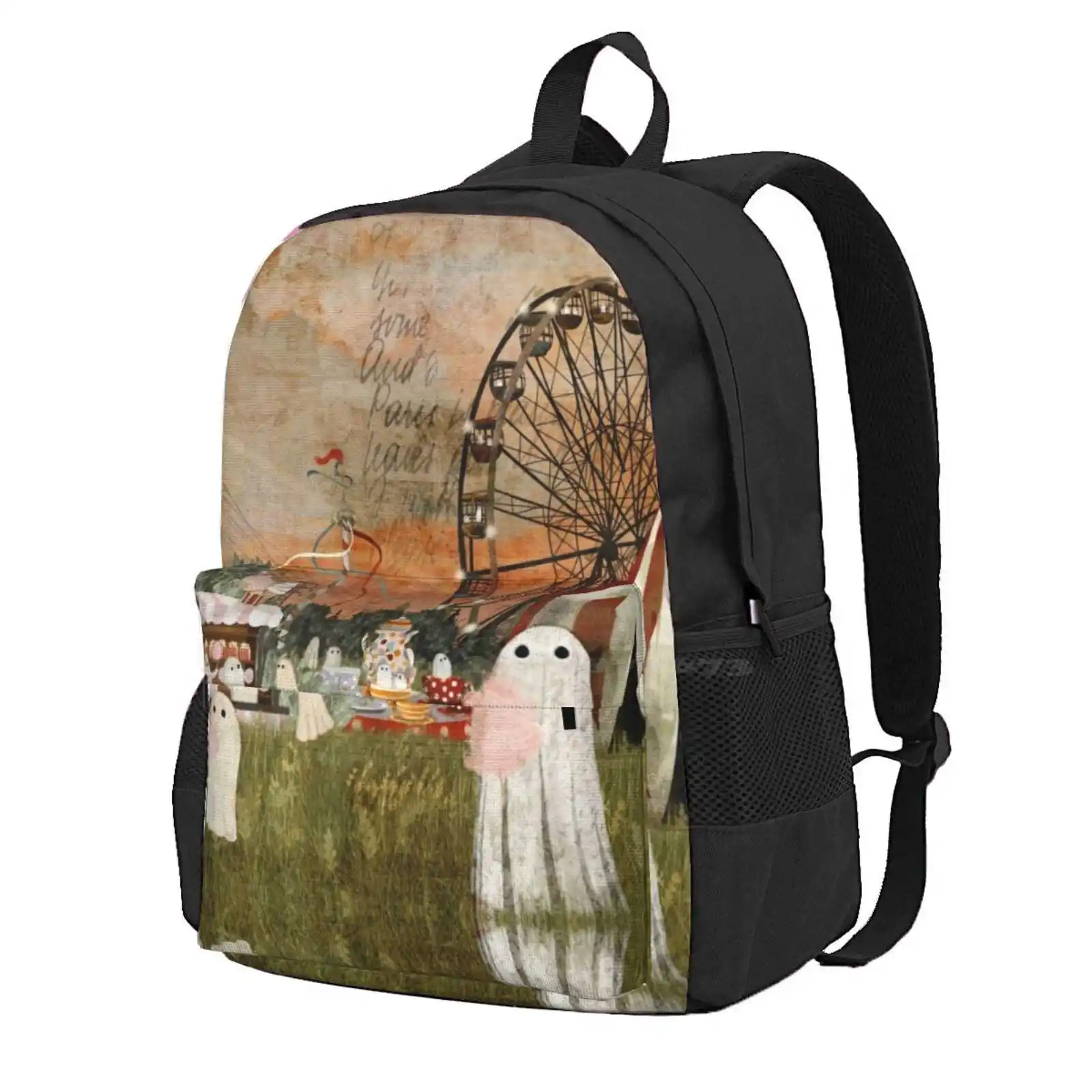 Ghost Fairground Hot Sale Schoolbag Backpack Fashion Bags Ghost Summer Fate Fairground Ferris Wheel Cotton Candy Teacup Ride