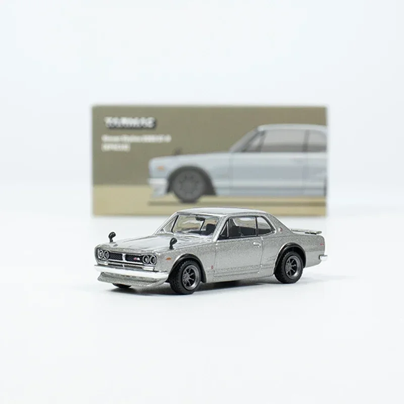 Tarmac Works 1/64 Model Car Skyline 2000 GTR Alloy Vehicle Collection- Silver