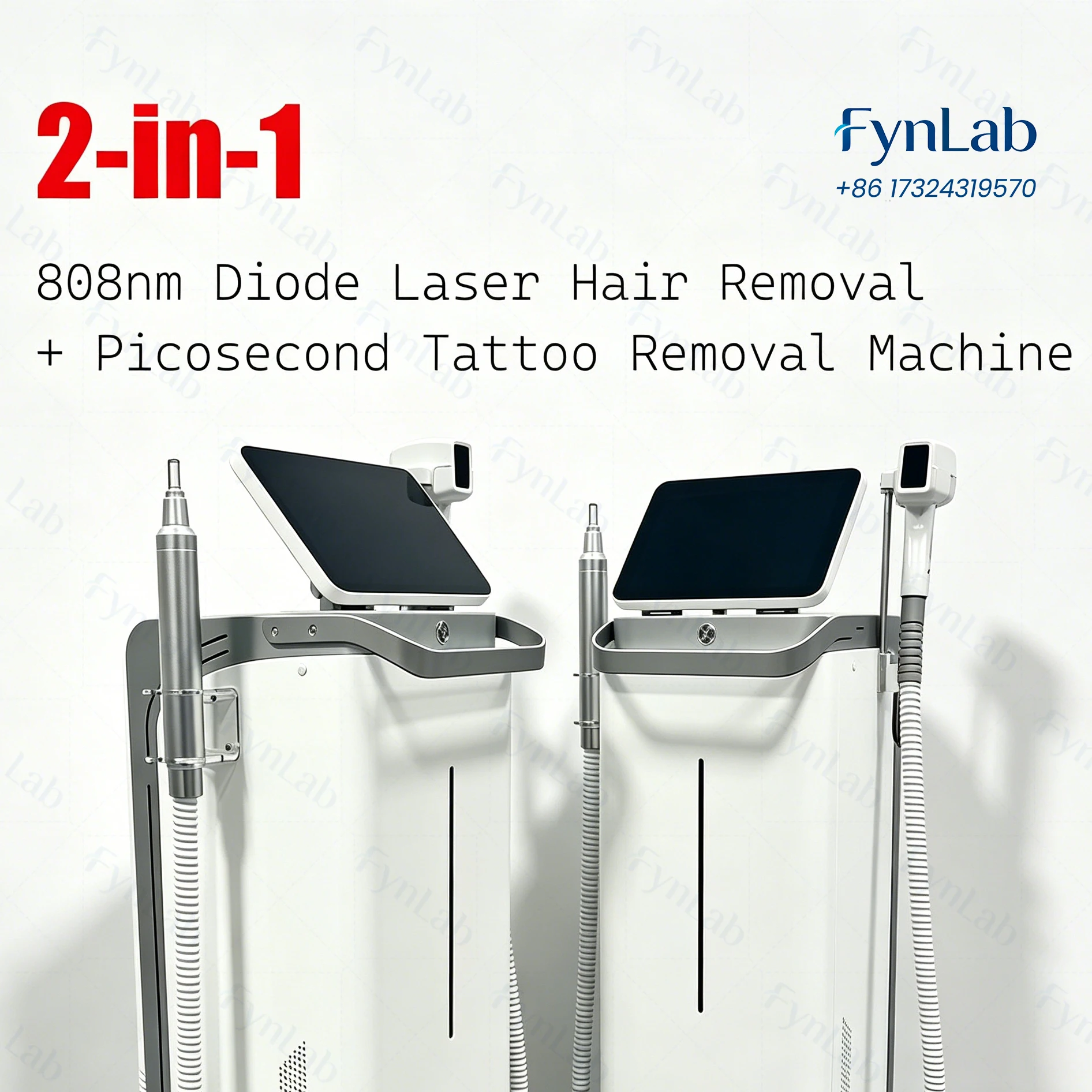 

808nm Diode Laser Hair Removal & Picosecond Tattoo Removal Machine 2-in-1 Professional Skin Rejuvenation Beauty Equipment