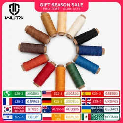 WUTA Leather Waxed Thread Round Polyester Sewing Threads Leather Craft Hand Stitching Line DIY Bracelet Thread Repair Work Cord