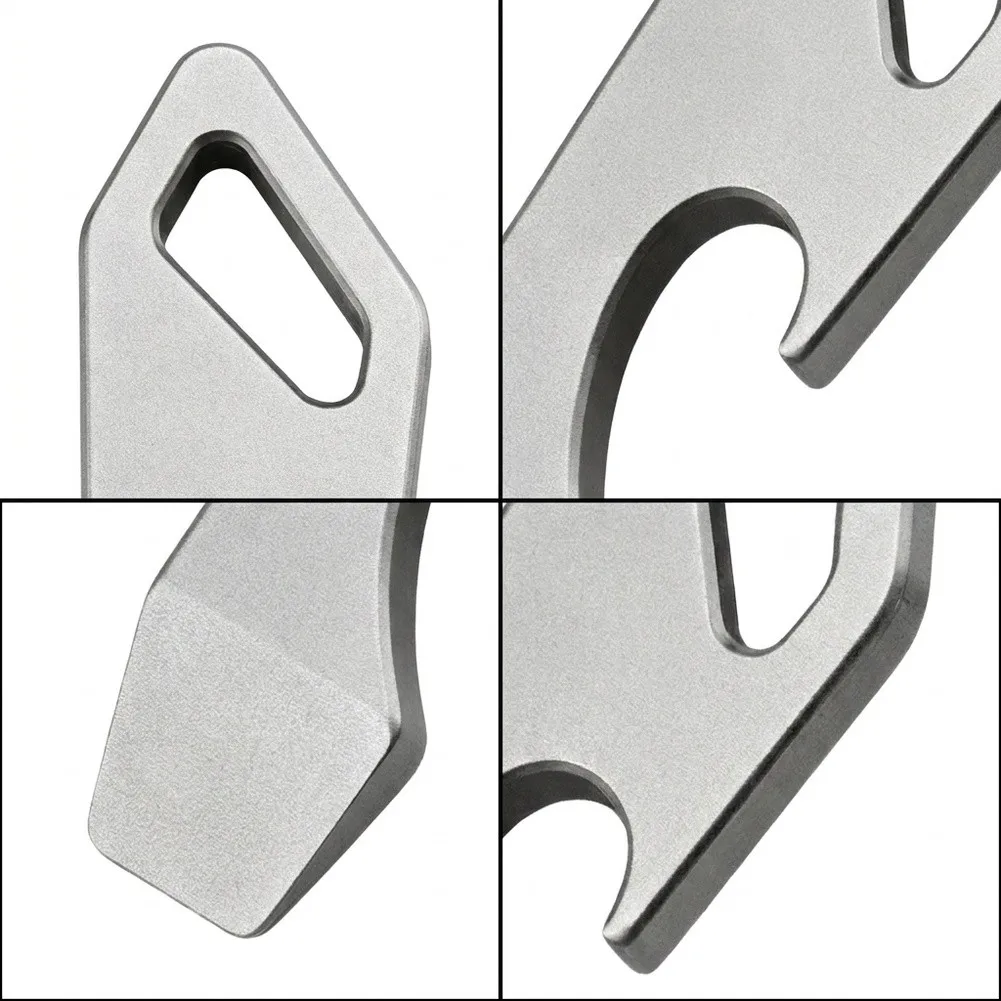 Light Pry Bar Keychain Tool Titanium with Bottle Opener for EDC 45mm 5.6g Multi Purpose Tool for Opening Bottles and Packages