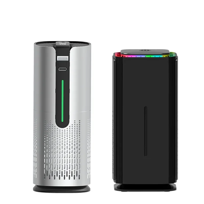 Inteligente Car Air Purifier, Air Purifier, Lâmpada, Remoção de Formaldeído, Anion Smoke Detection, Escritório, Desktop, Indoor, Carregamento USB, Sky Star Dome