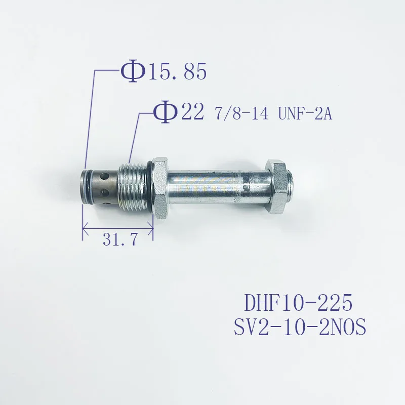 Two position two way hydraulic thread insertion bidirectional normally open solenoid valve DHF10-225/SV2-10-2NOS