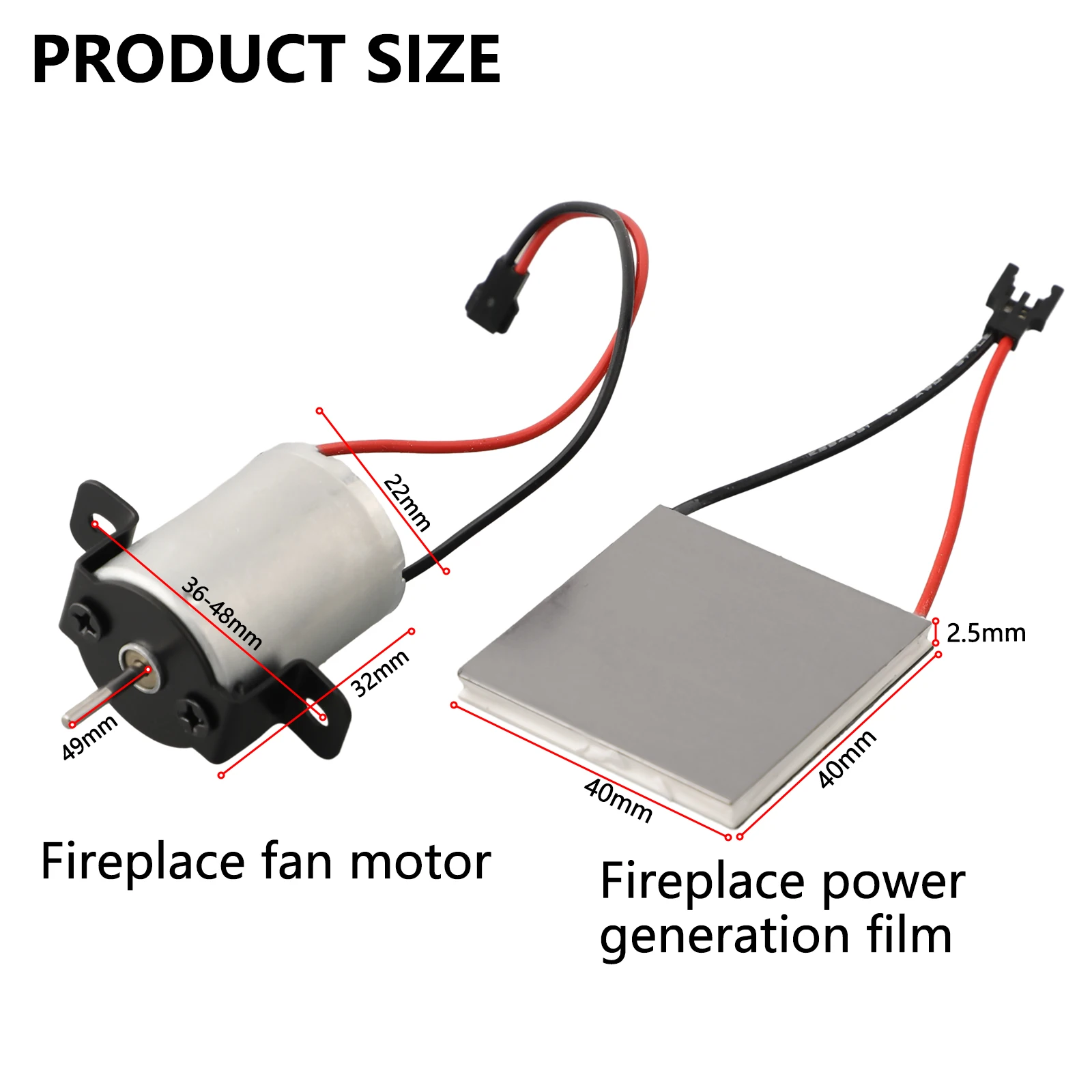 Essential Replacement Kit for Fireplace Fan Motor & Power Generation Film Restore Heat Distribution in your Fireplace