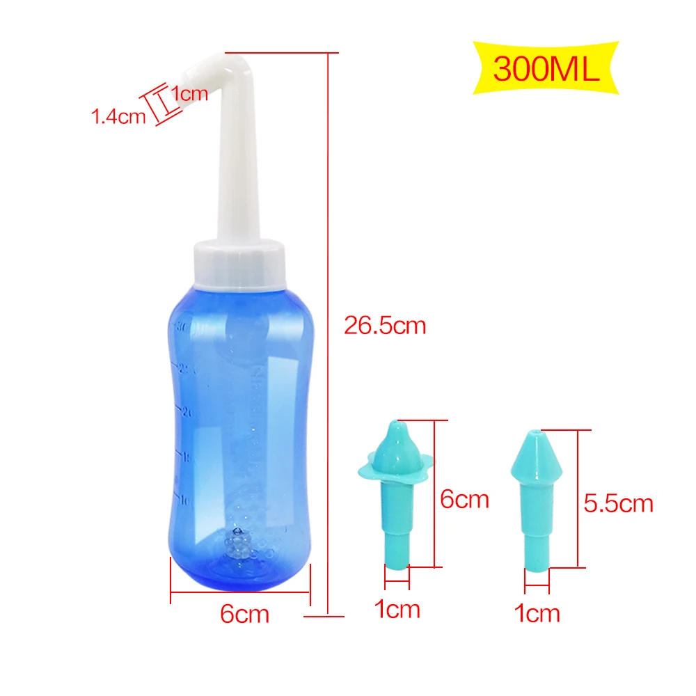 1PCS 300/500ML Nasal Wash Cleaner Nose Protector Cleans Moistens Child Adult Avoid Allergic Rhinitis Neti Pot for Child Adult