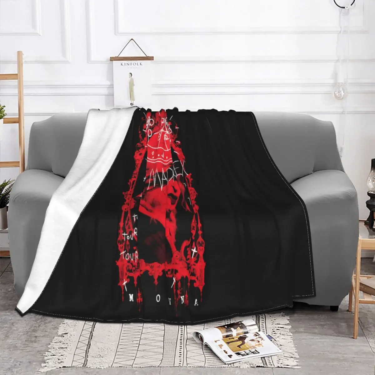 Madame X Tour Madonna Madonna Singer Black Unisex S 6Xl Freeship Text Anime Men Throw Blanket