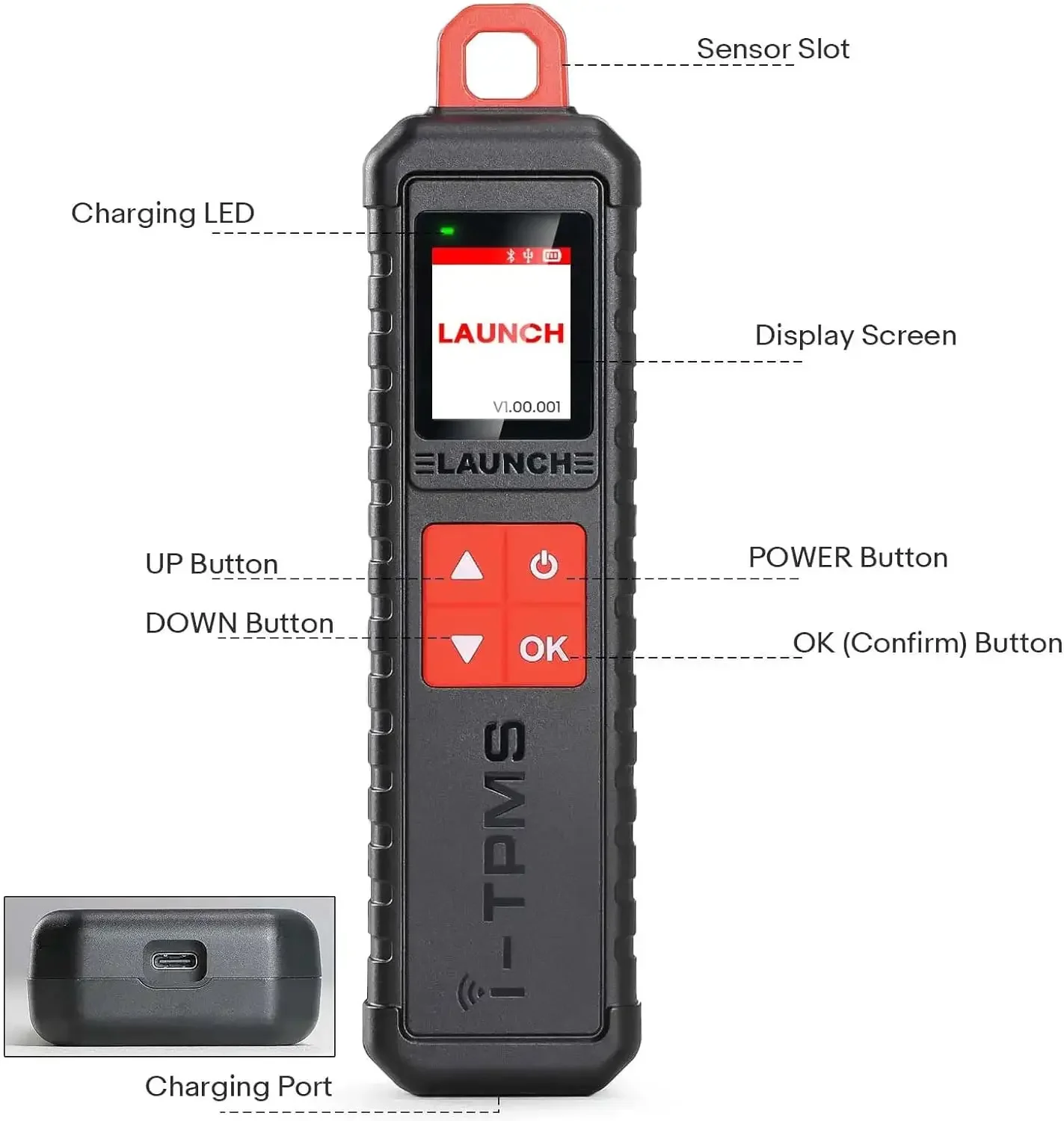 New Handheld Tire Pressure Tester Launch X431 I-TPMS Tire Pressure Tester Terminal Sensor Car Diagnosis