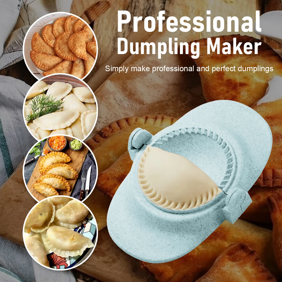 7Pcs Dumpling Maker 3 Size Reusable Dumpling Press Mold 304 Stainless Steel Dumpling Maker Machine Safe Empanada Press Mold Set