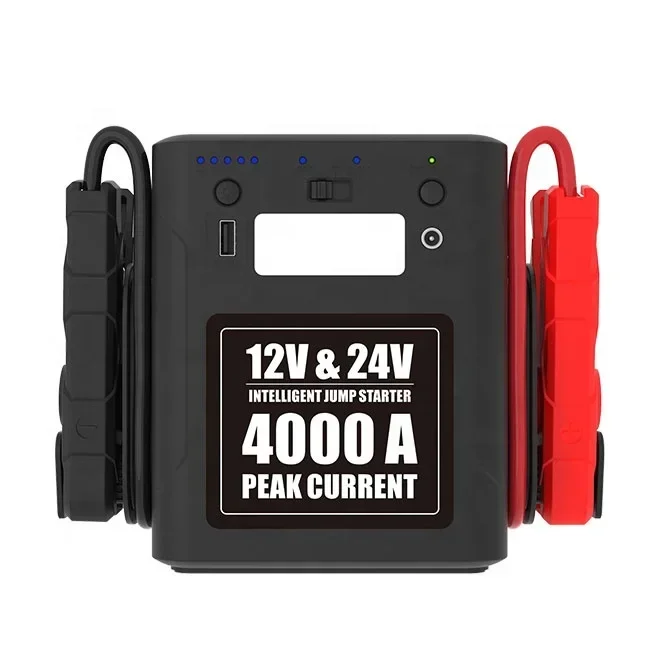 car battery charger jump starter 12v 24v 4000a emergency kit booster 42000mAh power bank jump starter with phone charger