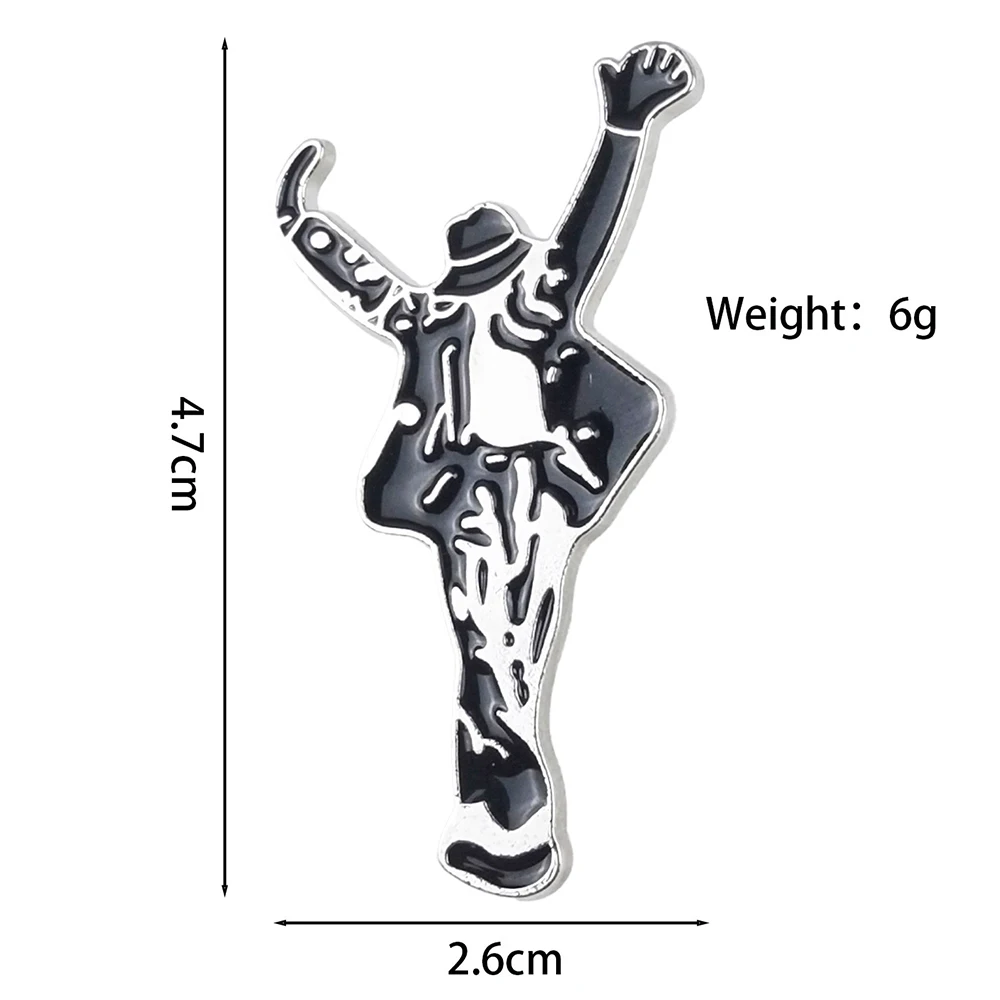 Artist Singer Michael Brooches Rock Roll Everlasting Classic Jackson MJ Punk Lapel Badge Men Women Cosplay Decoration Gift
