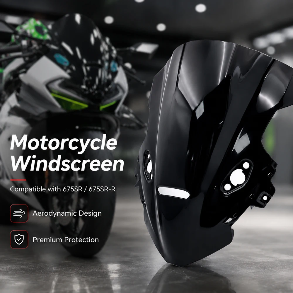 For 675SR-R 675SR 675SRR 675SS New Motorcycle Accessories Windshield Wind Deflector Double Bubble Screen