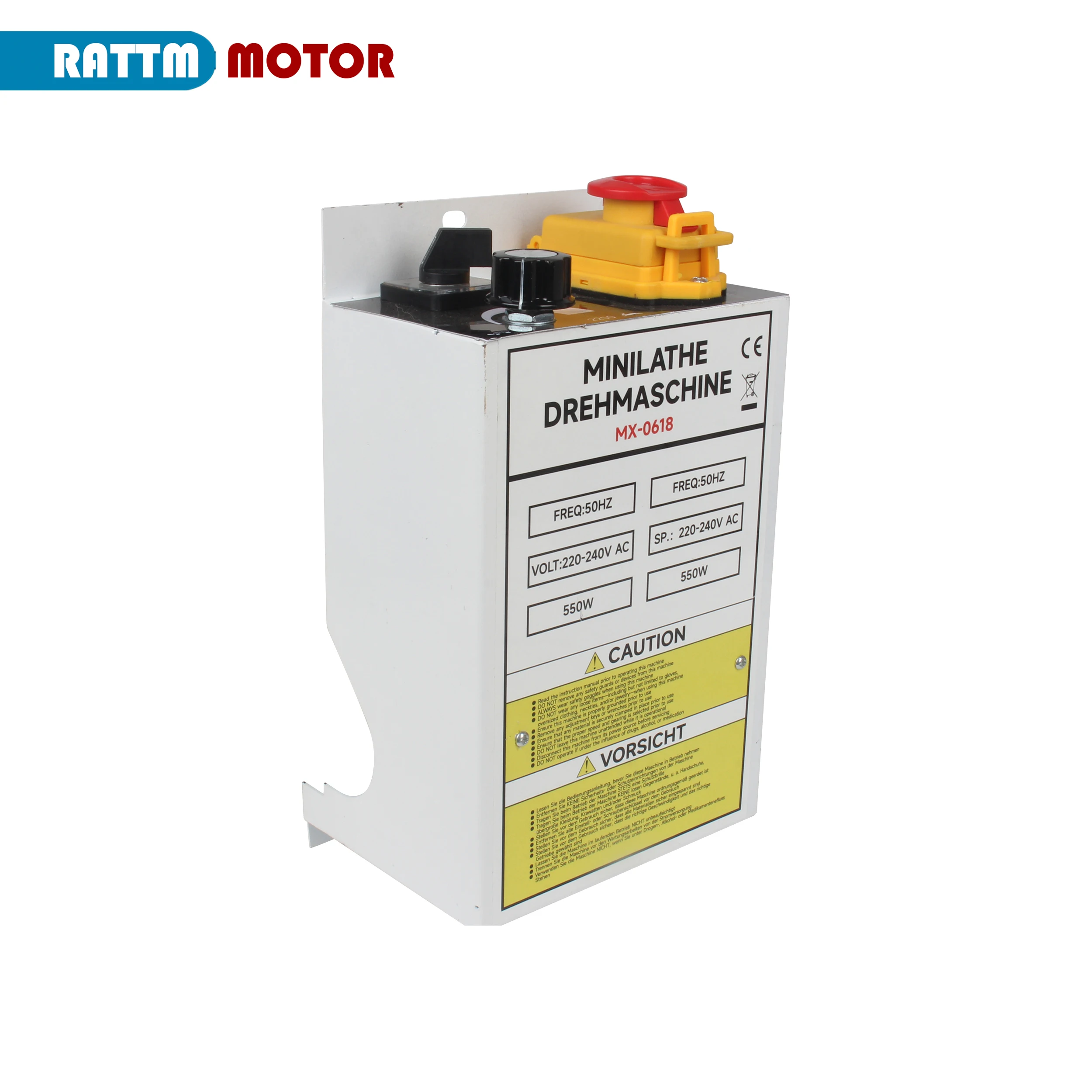 Kotak Kontrol Listrik Kecepatan Bubut 550W CJ0618 Kit Pengendali Bubut Papan Sirkuit Dudukan 110V 220V dengan E-stop