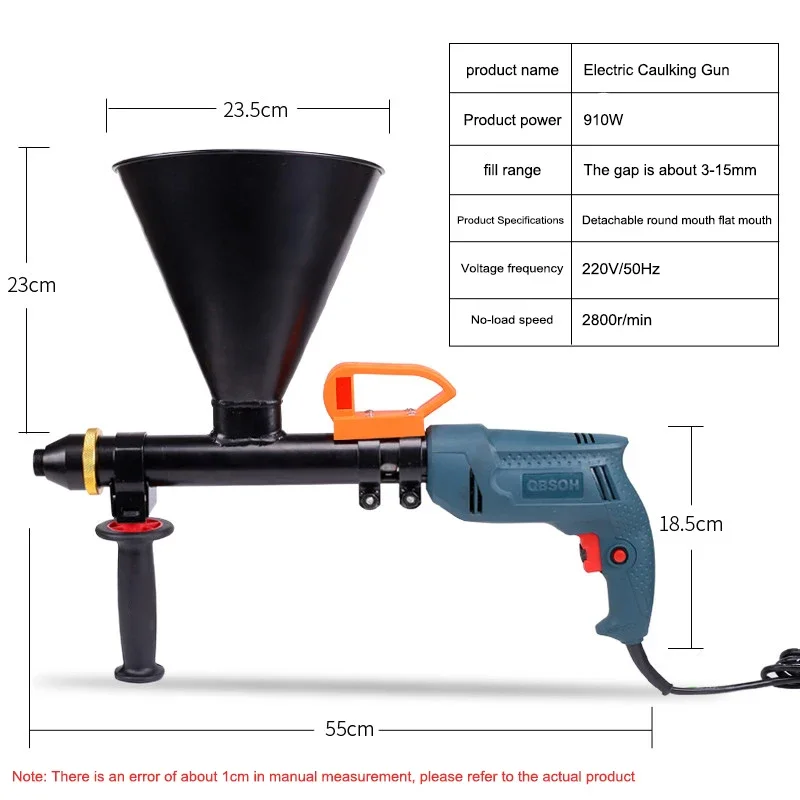 910W Elektrisch Kitpistool 2800r/min Nieuwe elektrische kitpistool cement kitpistool