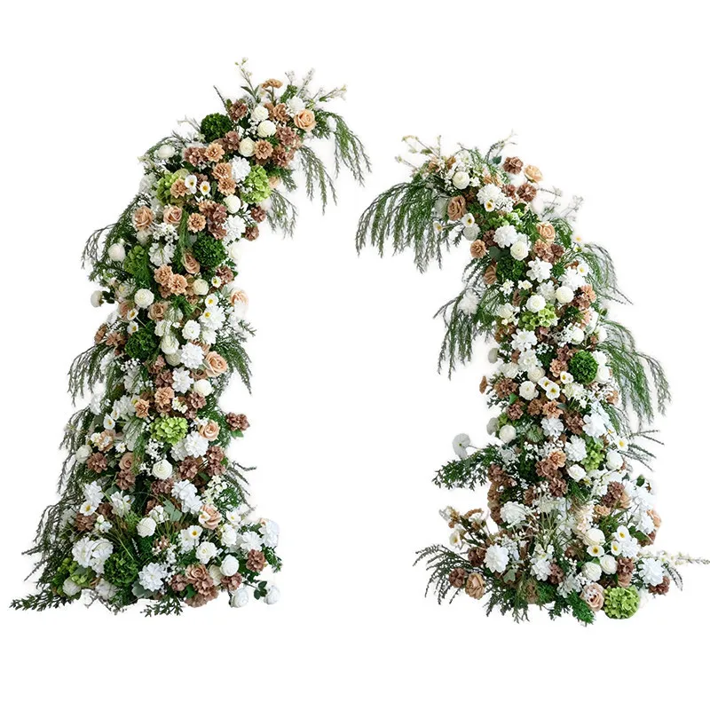 Mori decoration simulation flower horn arch floral arrangement, wedding background arrangement window photography props fake
