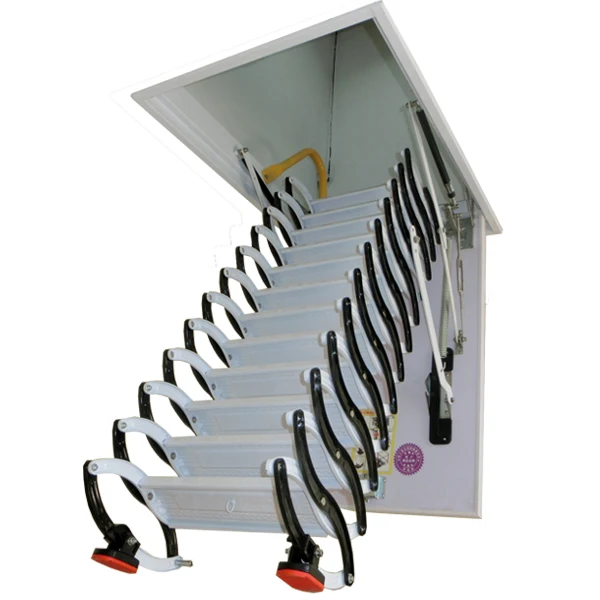 For attic telescopic stairs, duplex building, carbon steel, titanium-magnesium alloy, thickened type, widened folding ladder