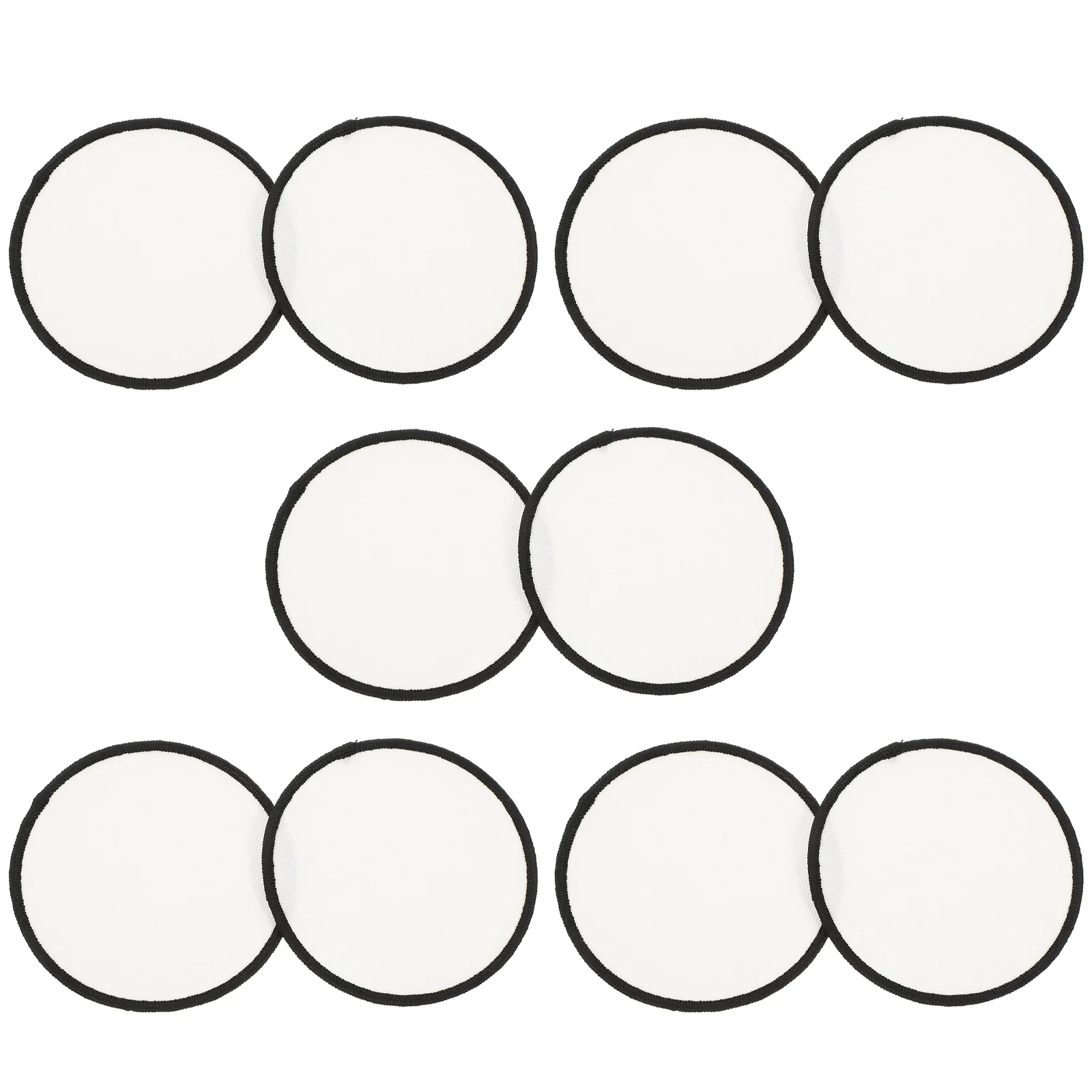 

10 Pcs Blanks Sublimation Cloth Sticker Apparel Iron-on Applique Non-woven Fabric DIY Patches