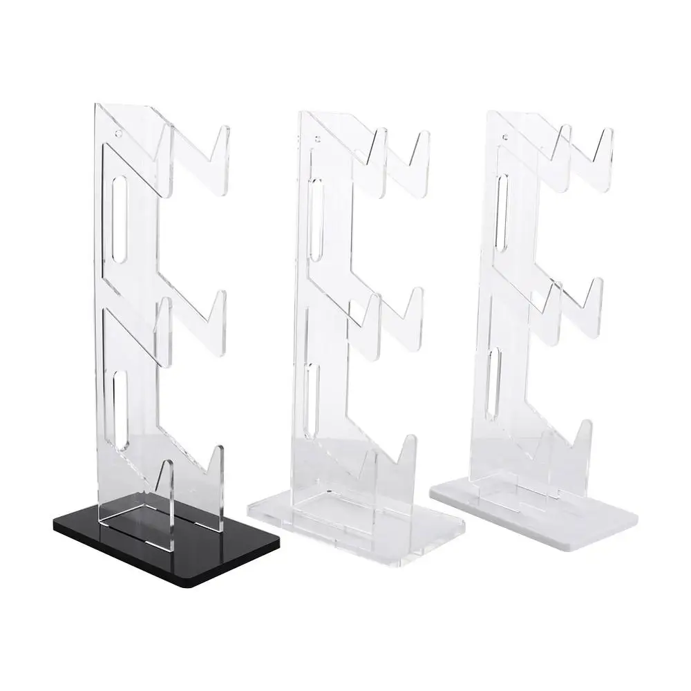 Durable Acrylic 3-Layer Controller Holder White Transparent Game Handle Display Stand Black Universal Computer Room
