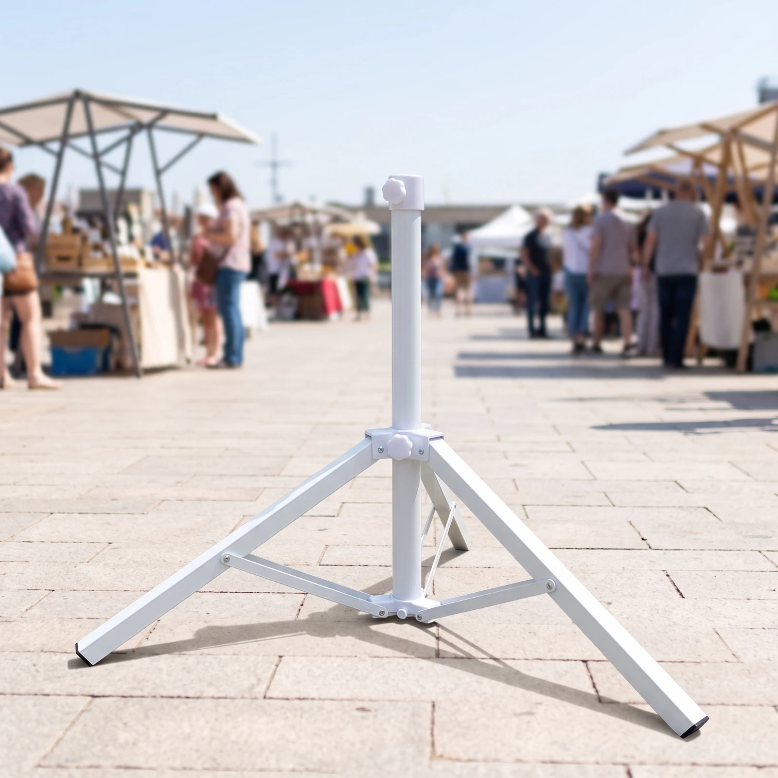 Patio Umbrella Stand Foldable Umbrella Stand with Tightening Knob Collapsible Outdoor for Vendors, Garden