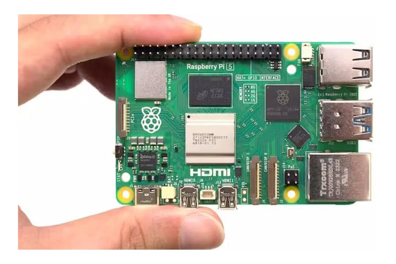 Raspberry Pi 5 Placa Única, Quad-core Cortex-A76, braço de 64 bits, 4GB, 2.4GHz