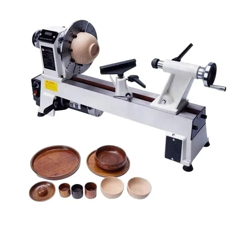 DIY Mini CNC Wood Lathe Milling Machine, Household Woodworking Tool with Stepless Speed Control & Core Motor Assembly