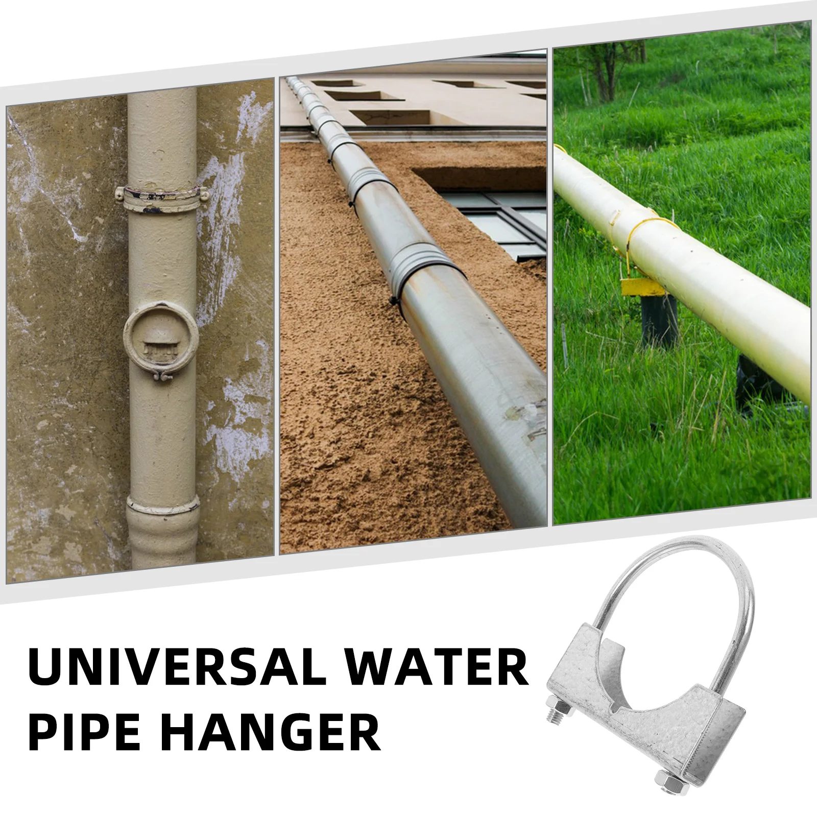 

2Pcs U-Shaped Water Pipe Clamp Poultry Farm Stock Feed System Clamp Heavy Duty Farm Pipe Fixing Accessories Stock Clamps