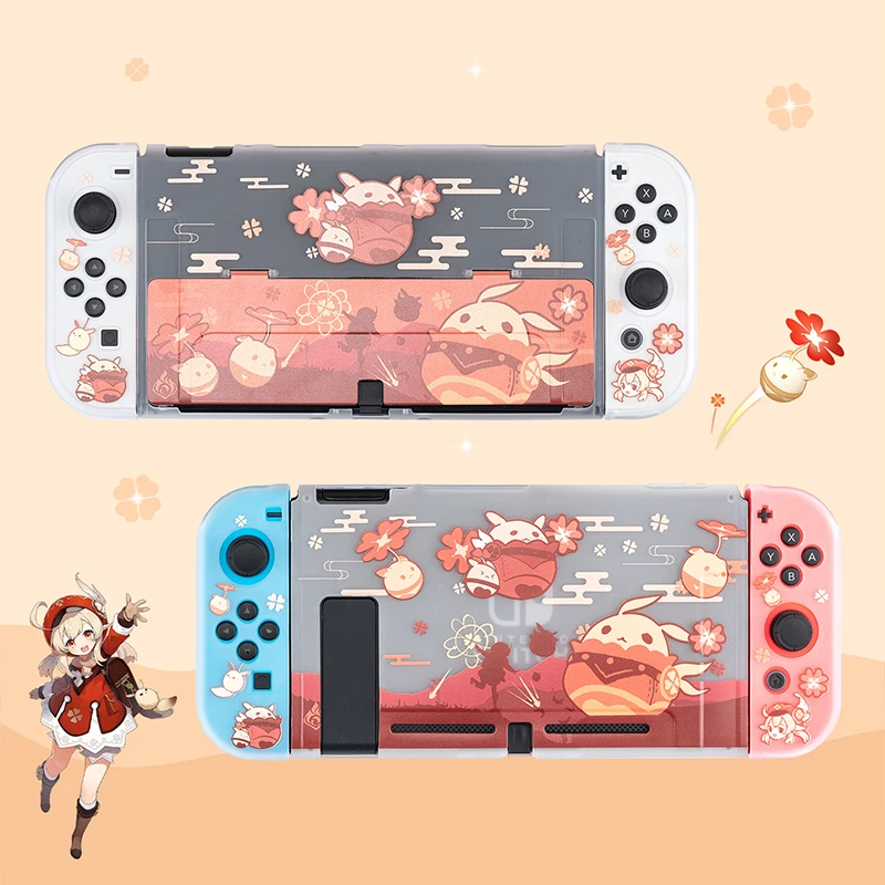 Genshin Xiao Anime Case for Nintendo Switch OLED/Switch Console and Joy-Con Shock-Absorption and Anti-Scratch Hard PC Cover